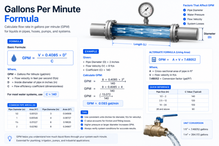Gallons Per Minute Formula