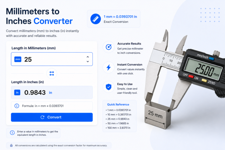 Millimeters to Inches Converter